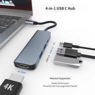 C Type-C Docking Station, 4-in-1 Combination, USB C to HDMI 4K, USB 3.0 2.0, PD 100W, Charging, 5Gbp