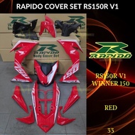 RAPIDO COVER SET RS150R/RS150 V1 WINNER 150 (33) RED (STICKER TANAM/AIRBRUSH) COVERSET