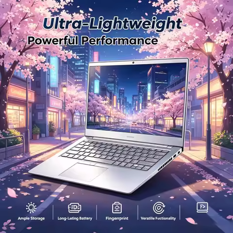 14.1" Lightweight Laptop Intel 6500Y Win11 32GB RAM+2TB SSD 5000mAh Backlit Keyboard Fingerprint Bus