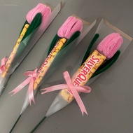 ONE SILVERQUEEN CHOCOLATE TULIP BOUQUET Graduation Bouquet/ Birthday Gift Bouquet/ Holiday Bouquet/ 