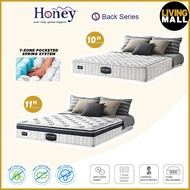 Living Mall Honey10" /  11" Back Series Mattress Anti-Static 7-Zone Pocket Spring - All Sizes