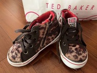Vans 童裝豹紋側拉鏈高筒鞋 16cm boot