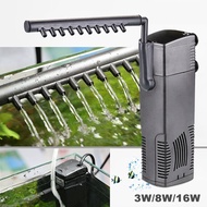 220V Aquarium Filter Submersible Internal Filter For Fish Tank Aquatic Spray Flow Power Filter Pump 