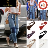 [MDJ]  Woven Tassel Belt Tie Chain Self-Tie Bowknot