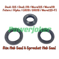 Dash 125 110/Future 125/Wave 125 110 Fi/Alpha/CX 11 /DX 110/Wave125 - Hub Sport Rim Oil Seal Sprocke