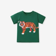 Áo Thun Cotton Tay Ngắn Little Maven Mùa Hè Cho Bé Trai Và Bé Gái in Họa Tiết Hoạt Hình Mềm Mại Thoá