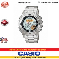 Casio Outgear AMW-704D-7AV Men Analog Digital Sport Watch Stainless Steel Band Water Resist (1 Year 