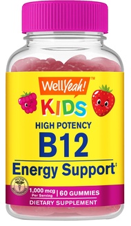 WellYeah Vitamin B12 Gummies for Kids - Boost Energy, Improve Brain Function, and Strengthen Immune