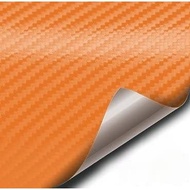 VVIVID® XPO Orange 3D Carbon Fiber Vinyl Wrap Roll with Air Release Technology (1.5ft x 5ft)