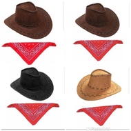 PREMIUM jojokids - kids cowboy hat cowboy ranch hat scart set cowboy costume