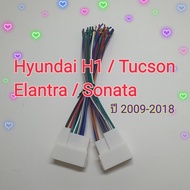 ปลั๊กสายไฟ ปลั๊กไฟตัวเมีย ตรงรุ่น ฮุนได เฮทวัน Hyundai H1 / Tucson / Elantra / Sonata เปลี่ยนวิทยุใหม่โดยไม่ตัดสายไฟในรถ