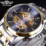 New Winner European And American Style Mens Fashionable And Casual Hollow Mechanical Waterproof Auto