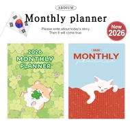 ARDIUM 2026 Monthly Planner | Made in Korea | 17-Month Dated Journal (Aug 2025–Dec 2026) | PVC Cover