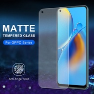 Matte Anti Fingerprint Tempered Glass Screen Protector For Oppo A3S A5S A12e A31 A33 A52 A53 A91 A54 A55 A92 A93 A74 A76 A96 A57 A1K F11 F9 F7 F5 Pro Reno 2F 3 4F 5F 7Z 8Z Frosted Film