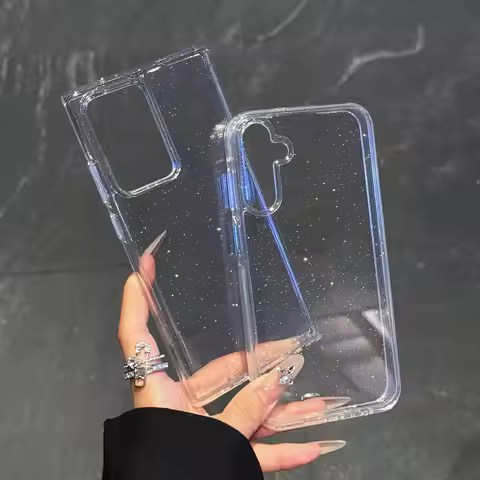 Glitter Phone Case For Samsung Galaxy S26 S24 FE S22 S21 S23 Ultra S25 S23Ultra S25Ultra Transparent