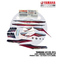 YAMAHA LC135 V1 135LC 100% ORIGINAL BODY COVER SET STICKER STRIPE 1S8-FG000-90-P6 1S8-FG000-80-P4 1S