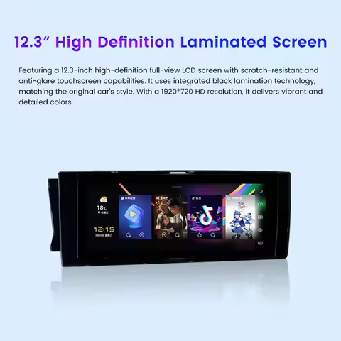 12.3Inch Co-pilot Entertainment Screen For Trumpchi GS8/ES9 2021-2025 CarPlay Android Screen Car Mul