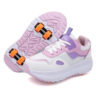 New Four-Wheeled Runaway shoes Boys Girls Pulley shoes Detachable Transformable shoes skate skate La