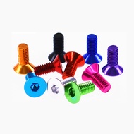 1 PCS Aluminum Alloy 6061 Countersunk Socket Head Cap Screw M4xL=6/8/10/12/14mm