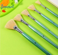 Jowoart ขนแปรงFishtailพัดลมShapปากกาชุดสีกวอชนักเรียนศิลปะภาพวาดสีน้ำมันปากกาสีน้ำHardขนสัตว์พู่กันท