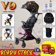 Littleone Advanced V9 Ultralight Foldable 2-Way Facing Magic Stroller Adjustable Awning & Rotating S