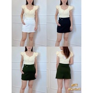 （JANUARY BRAND）SMLXL2XL Women's High Waist Short Skirt Roman Stretch Front And Back Skorts Skirt女装高腰