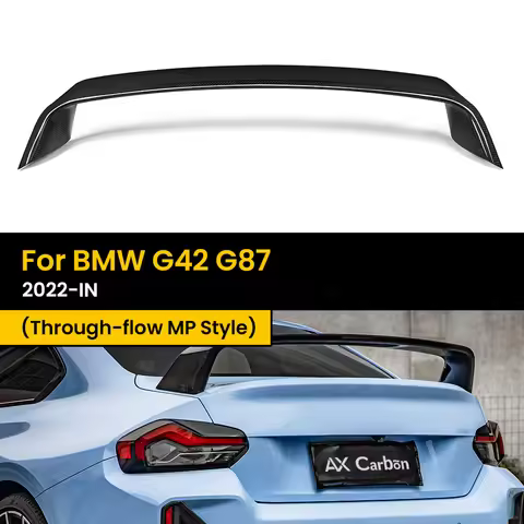 Automotive Dry Carbon Real Carbon Fiber Trunk Spoiler Wing For BMW G42 G87 2022-IN MP Style