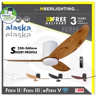 [Feeling Of Wood] ALASKA Fern/Fern3 / eFern Smart Wifi Ceiling Fan 46/56” SAMSUNG LED Light & Remote