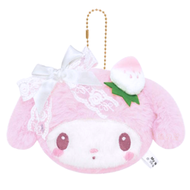 My Melody 白草莓系列 毛公仔鏡子掛飾吊飾 (平行進口)