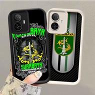 GK-68 Persebaya Surabaya Black and White Silicone Casing for OPPO Realme Reno Narzo 13F 11 C67 11F C