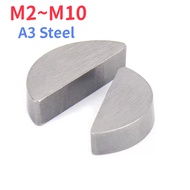 A3 Steel M2 M2.5 M3 M4 M5 M6 M8 M10 Woodruff Key Metal Flat Semi-circular Half-Moon Bond Keys GB1099