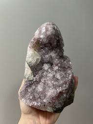 紫水晶簇帶方解石