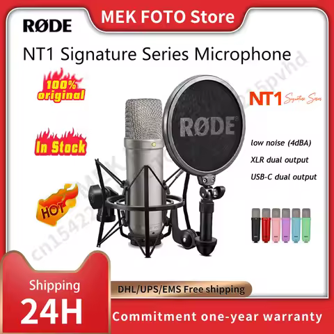 Rode NT1 Signature Series Microphone Upgraded Large Diaphragm Condenser Microphone for Vocal Recordi