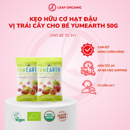 Kẹo Hữu Cơ Hình Hạt Đậu Vị Trái Cây Yumearth 50g - Leaf Organic HCM