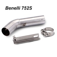 Stainless Steel Motorcycle Exhaust Middle Link Pipe For 752S Exhaust Midpipe Connect to 51mm Exhaust