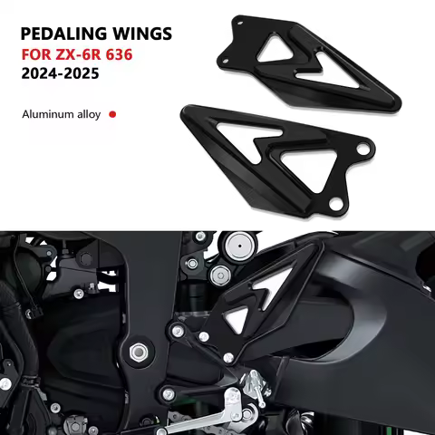 For Motorcycle Footrest Heel Guard Cover Rearsets Foot Rest Peg Protector ZX-6R 2025 ZX6R 2024 zx6r 