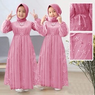 Girls' Gamis 5 7 8 12 Years Eid 2025 Games 1 Set Plus Hijab Age 13 15 Girls' Gamis Medium Eid Al-Fit