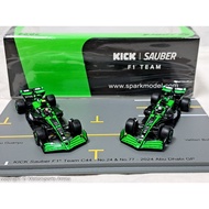 1: 64 Spark F1 2024 KICK Sauber C44 Bottas Zhou Guanyu Double Car Set