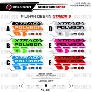 Decal Stiker Frame Polygon Xtrada 6 Tahun 2019 - 2020 Fx2