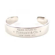 【5積分】成色極佳 ◇ TIFFANY&Co. Tiffany Return to Tiffany AG925 鑽石 RTT 窄款手鍊 銀色 S 碼 重量 33.6 克 女士