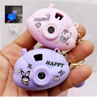 sanrio ezlink charm Creative Cute Cloud Kulomi Cartoon Luminous Projection Camera Keychain Bag Pendant Girlfriend Gift Gift