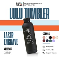 Custom Tumbler Lulu 1L 1000ml Sports Drinking Bottle Laser Print Engraved Souvenir Gift