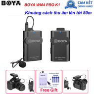 QUÀ TẶNG TRỊ GIÁ 199K - Micro không dây BOYA WM4 Pro K1 (thế hệ mới) sử dụng cho điện thoại máy quay