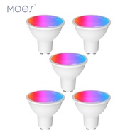 Tuya หลอดไฟอัจฉริยะ WiFi หรี่แสงได้ 16 ล้านสี RGB GU10 E27 E14 ควบคุมด้วยเสียง สําหรับบ้าน