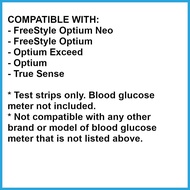 Abbott Freestyle Optium Blood Glucose Test Strips 50 / 100 sheets (Exp:Latest) S3C3