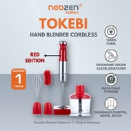 Jual Hand Blender Tanpa Kabel - Tokebi Cordless Warna Merah Diskon