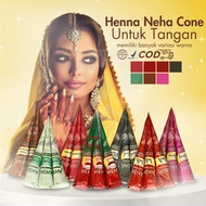 NEHA Henna Pacar Tangan Hena Body Paint Cone  Maroon , Black Hena Pacar Fas Colour Henna All Varian 