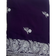 chiffon dark purple saree