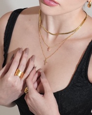 Adornment Club - Cross Necklace สร้อยคอ l แพ้ง่ายใส่ได้ กันน้ำ nickel free waterproof long-lasting