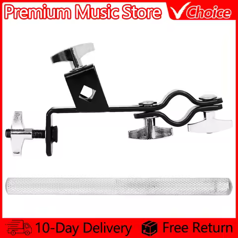 Cowbell Holder Clamp Bracket Drum Tambourine Zinc Alloy Multi-Function Stand Expansion Clip Percussi